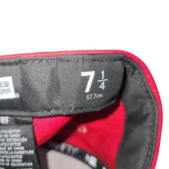 San Francisco 49ers New Era Fitted Cap - Red - Size 7 1/4 - Picture 9 of 9